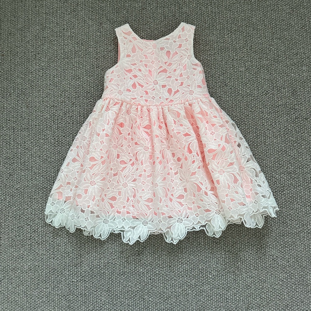 Young Dimension Baby girl Pink Lace Dress 2-3T NWOT